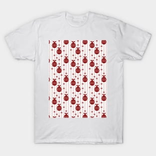 Dark Christmas Christmas Candy Apple Red Ball Ornaments T-Shirt